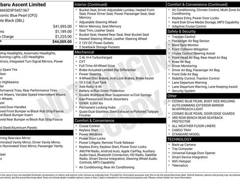 Certified 2023 Subaru Ascent Limited AWD/4WD image 32