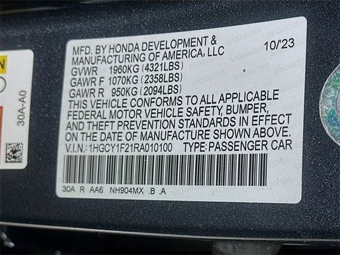 Certified 2024 Honda Accord LX image 30