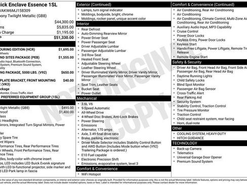Certified 2021 Buick Enclave Essence w/ Sport Touring Edition AWD/4WD image 5