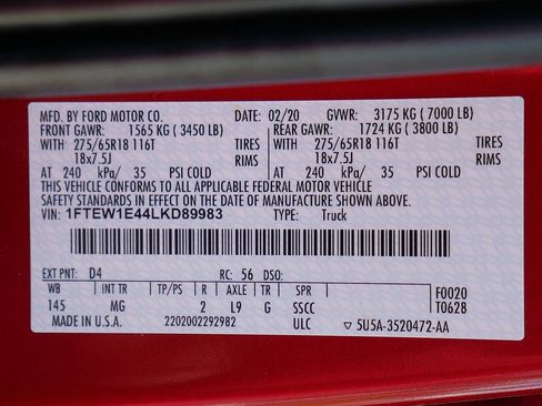 Used 2020 Ford F150 XLT w/ Equipment Group 302A Luxury AWD/4WD image 75