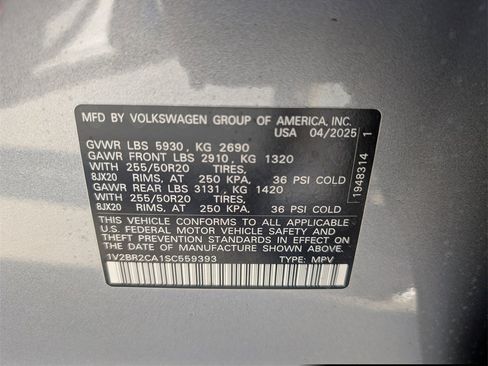 New 2025 Volkswagen Atlas SEL image 34