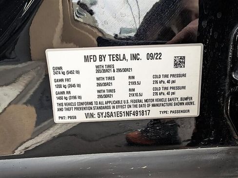 Used 2022 Tesla Model S AWD image 33