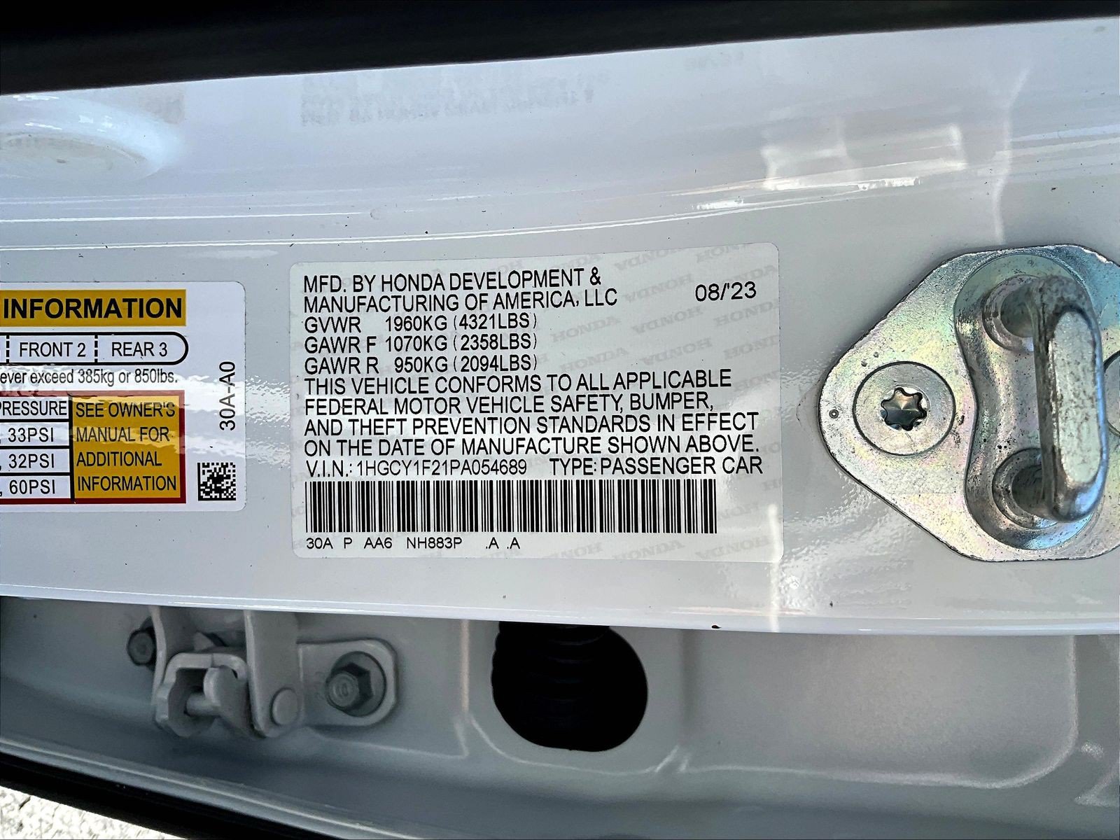 Certified 2023 Honda Accord LX image 18