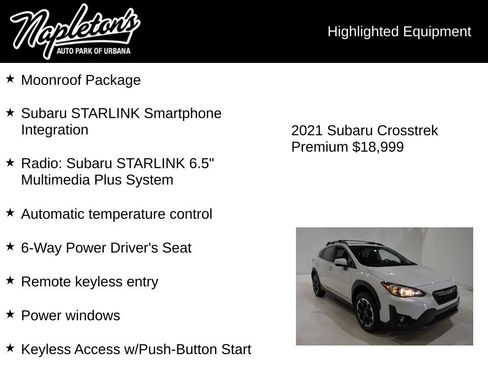 Used 2021 Subaru Crosstrek 2.0i Premium w/ Moonroof Package AWD/4WD image 15