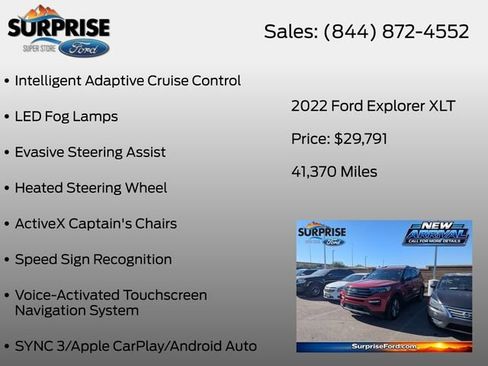 Used 2022 Ford Explorer XLT w/ Equipment Group 202A AWD/4WD image 21