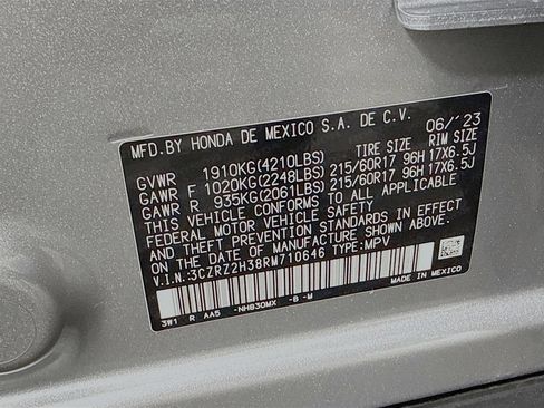 Certified 2024 Honda HR-V LX image 41