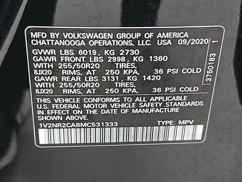 Used 2021 Volkswagen Atlas SE image 36