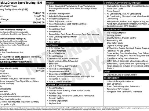 Used 2016 Buick LaCrosse Sport Touring image 3