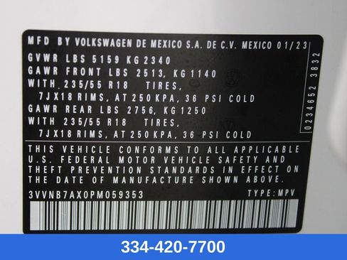 Certified 2023 Volkswagen Tiguan SE w/ Panoramic Sunroof Package image 30