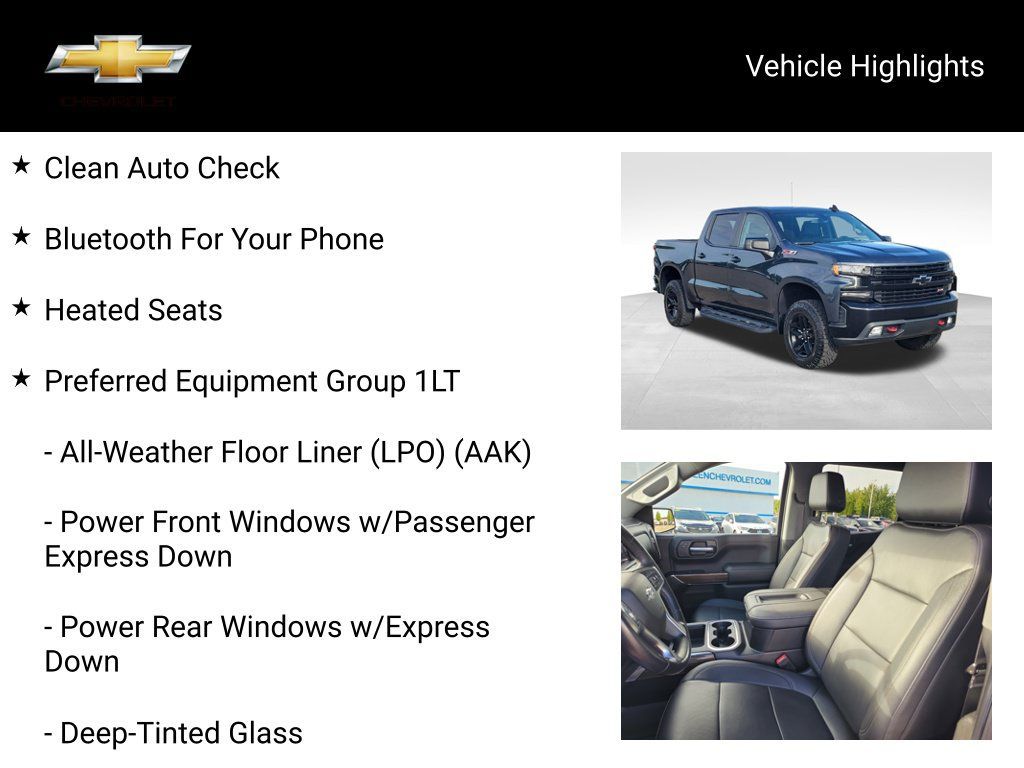 Used 2021 Chevrolet Silverado 1500 LT Trail Boss w/ Convenience Package II AWD/4WD image 19