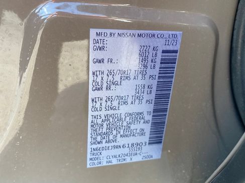 Used 2024 Nissan Frontier Pro-X w/ Pro Convenience Package RWD image 21