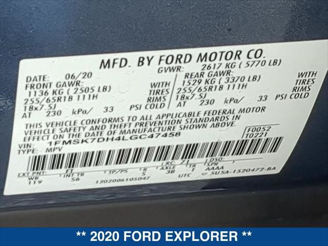 Used 2020 Ford Explorer XLT w/ Equipment Group 202A RWD image 24