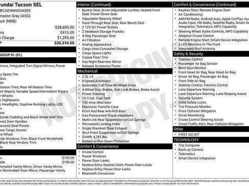 Used 2022 Hyundai Tucson SEL AWD/4WD image 34