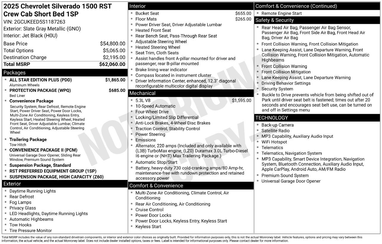 Used 2025 Chevrolet Silverado 1500 RST w/ All Star Edition Plus AWD/4WD image 3