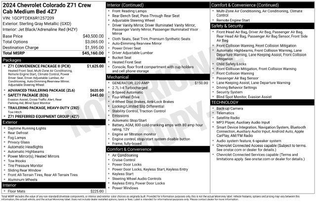 Used 2024 Chevrolet Colorado Z71 w/ Z71 Convenience Package 2 AWD/4WD image 6