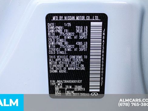 Used 2025 INFINITI QX80 Luxe RWD image 42