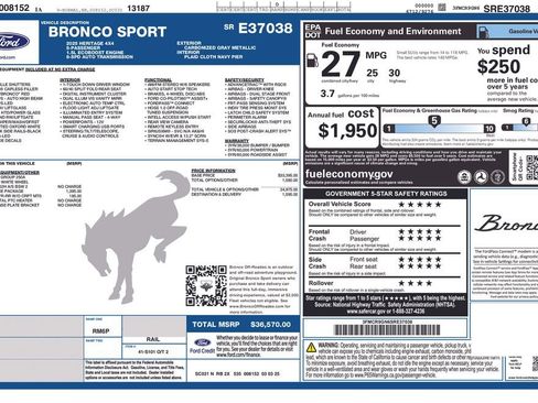 New 2025 Ford Bronco Sport Heritage w/ Convenience Package image 18