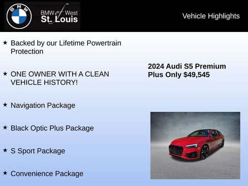 Used 2024 Audi S5 Premium Plus w/ Premium Plus Package image 8