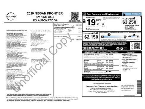 Used 2020 Nissan Frontier SV w/ SV Utility Package image 18