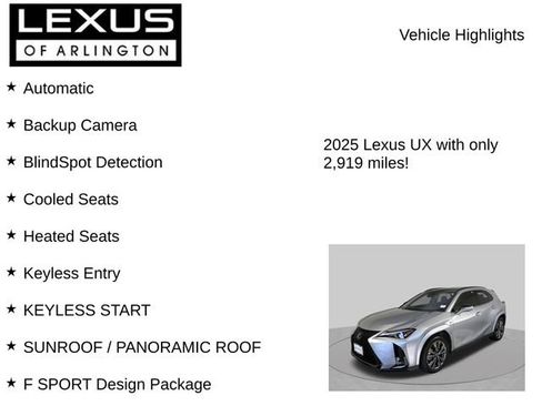 Used 2025 Lexus UX 300h FWD w/ Accessory Package (Z2) image 8