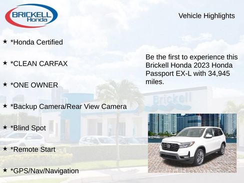 Used 2023 Honda Passport EX-L image 9