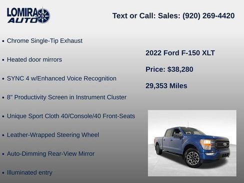 Used 2022 Ford F150 XLT w/ Equipment Group 301A Mid AWD/4WD image 39