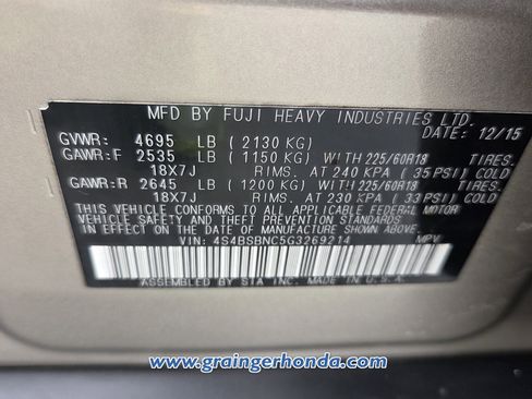 Used 2016 Subaru Outback 2.5i Limited image 18