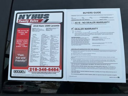 Used 2018 RAM 1500 Laramie w/ Convenience Group AWD/4WD image 53