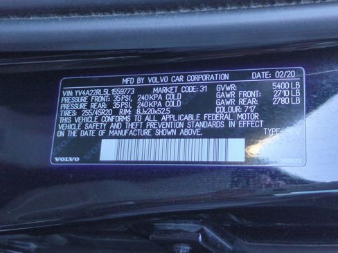 Used 2020 Volvo XC60 T6 Inscription w/ Protection Package Premier image 34