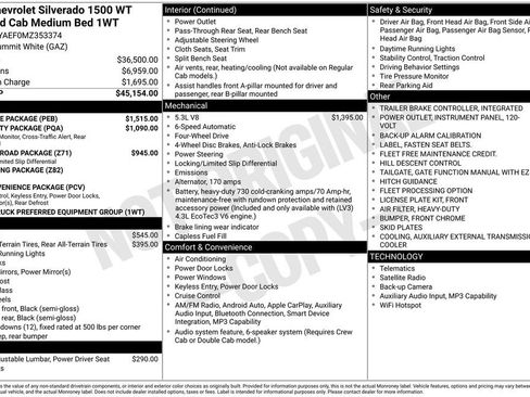 Used 2021 Chevrolet Silverado 1500 W/T w/ WT Value Package AWD/4WD image 17