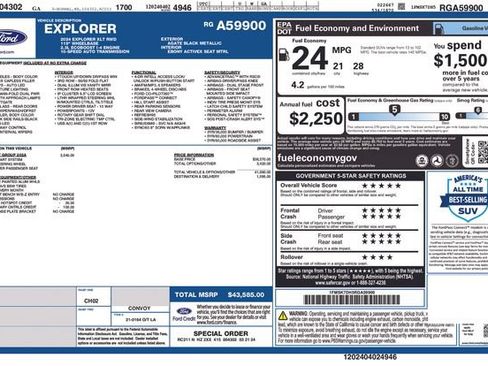 Used 2024 Ford Explorer XLT w/ Equipment Group 202A RWD image 26