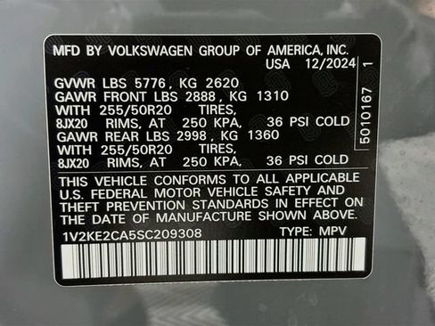 Certified 2025 Volkswagen Atlas Cross Sport SE AWD/4WD image 34