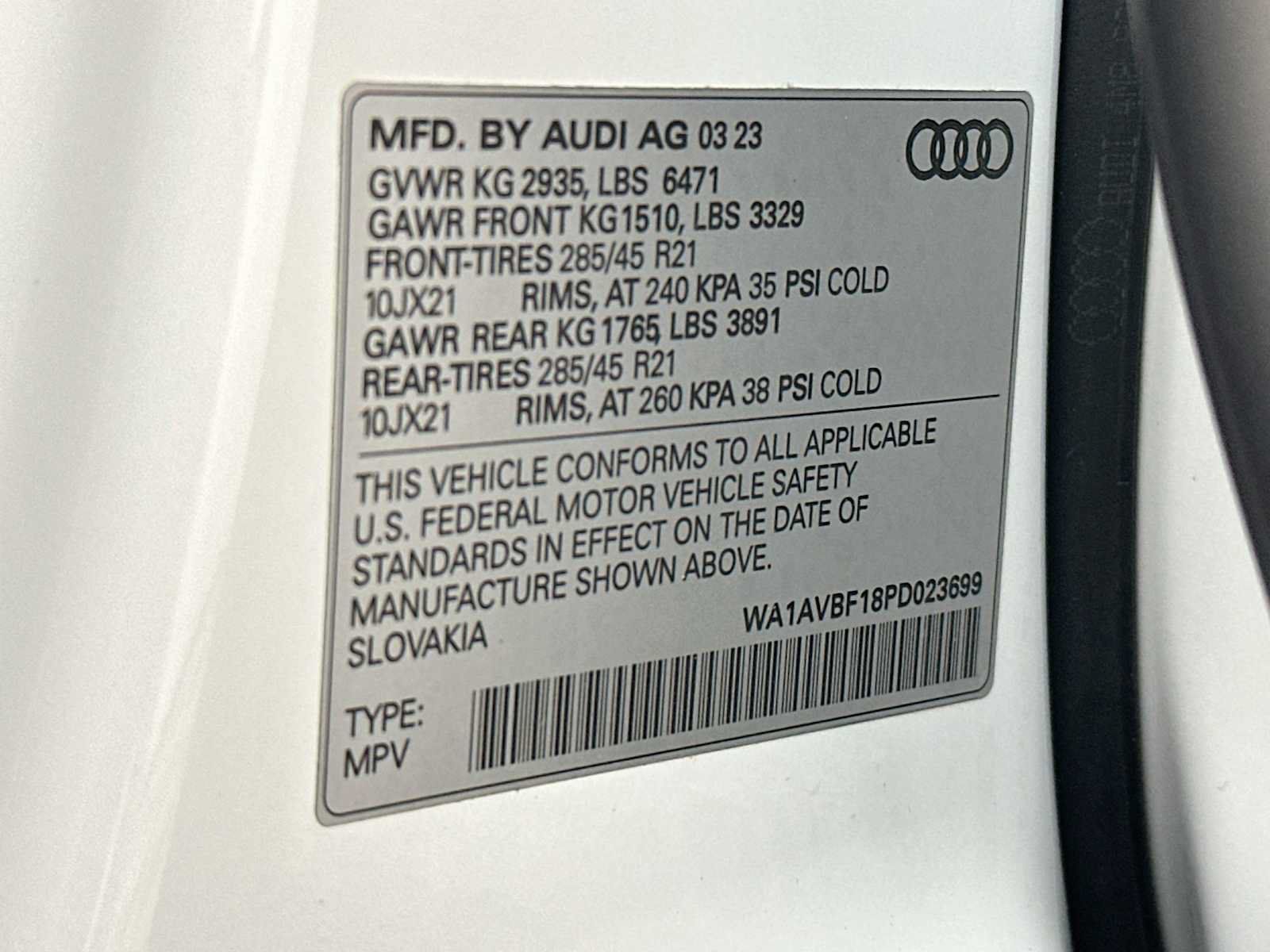 Certified 2023 Audi Q8 Premium w/ Convenience Package AWD/4WD image 31