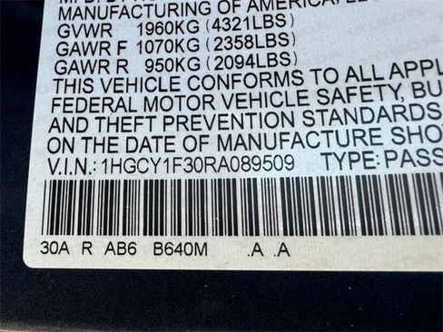 Certified 2024 Honda Accord EX image 22