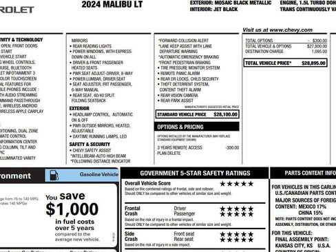 Used 2024 Chevrolet Malibu LT image 2