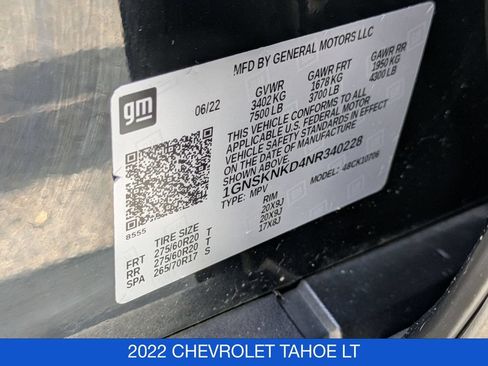 Used 2022 Chevrolet Tahoe LT AWD/4WD image 41