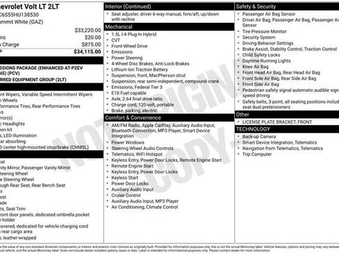 Used 2017 Chevrolet Volt LT FWD image 10