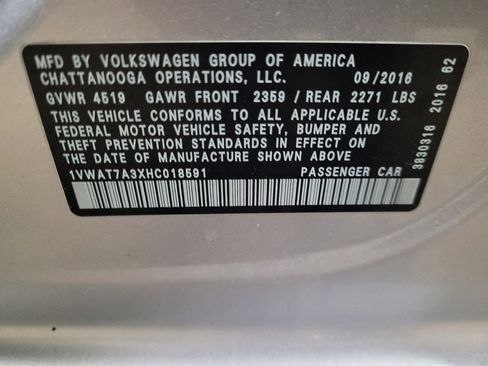 Used 2017 Volkswagen Passat 1.8T S FWD image 33