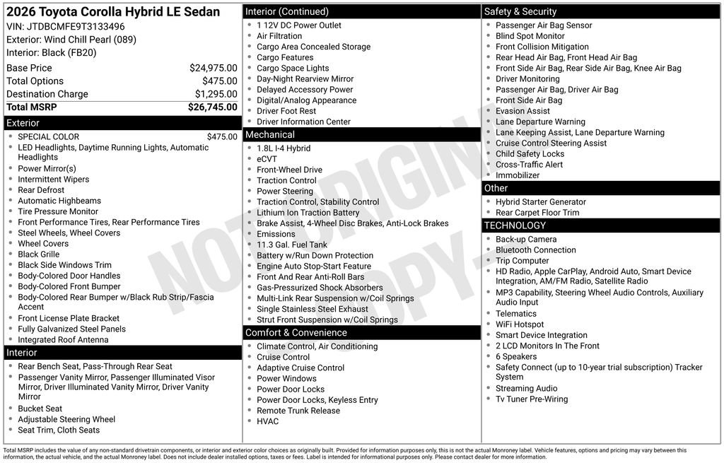 Certified 2026 Toyota Corolla LE FWD image 28