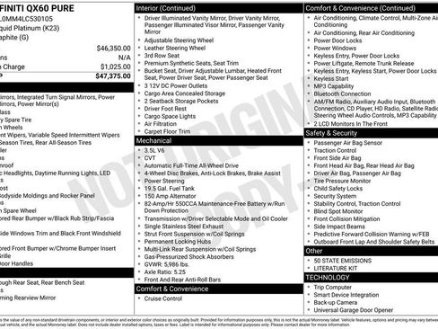 Used 2020 INFINITI QX60 Pure image 27