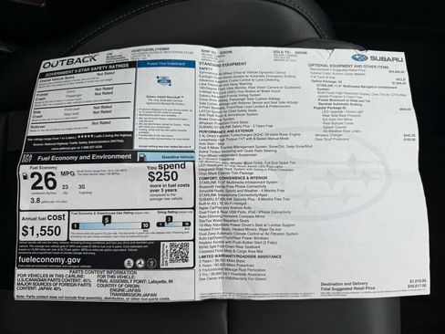 Used 2020 Subaru Outback Onyx Edition XT w/ Popular Package #2 AWD/4WD image 53
