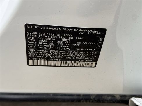 New 2026 Volkswagen Atlas SE image 23