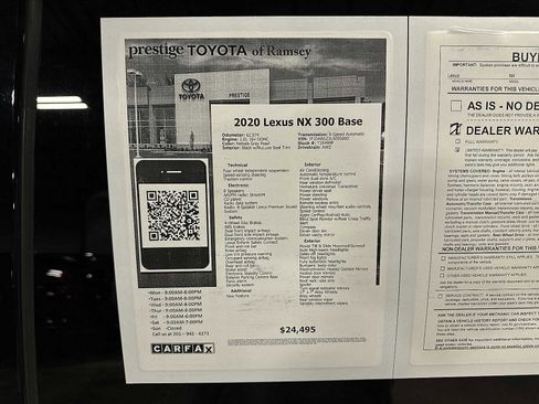 Used 2020 Lexus NX 300 AWD w/ Comfort Package image 12