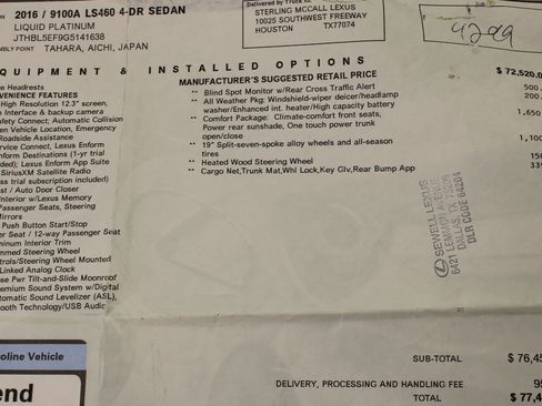 Used 2016 Lexus LS 460 image 87