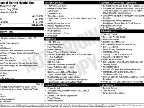 New 2026 Hyundai Elantra Blue image 1