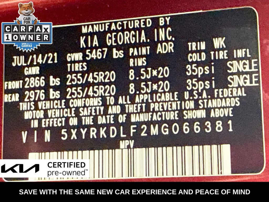 Certified 2021 Kia Sorento SX AWD/4WD image 41