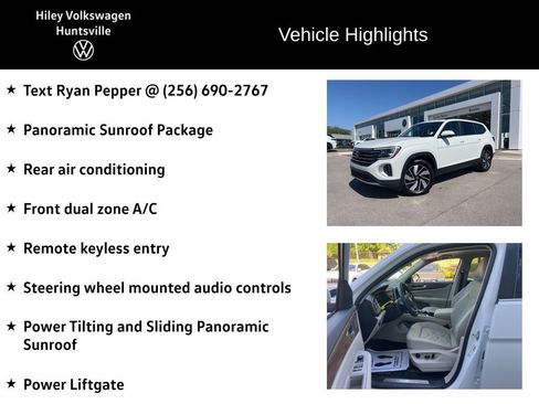 Certified 2026 Volkswagen Atlas SE w/ Panoramic Sunroof Package image 6