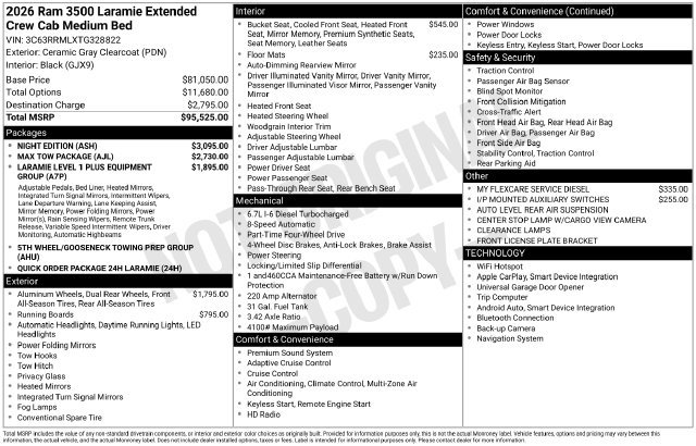New 2026 RAM 3500 Laramie w/ Night Edition AWD/4WD image 59