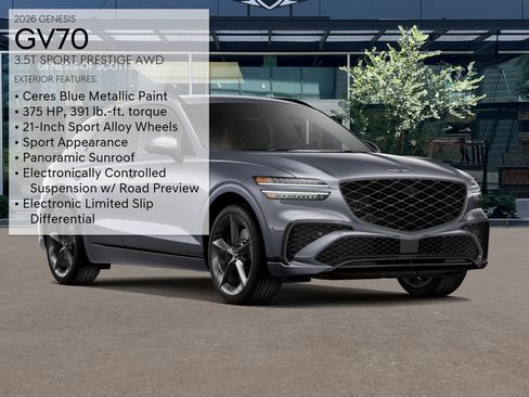 New 2026 Genesis GV70 3.5T Sport Prestige AWD/4WD image 3