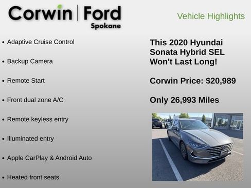 Used 2020 Hyundai Sonata SEL FWD image 6